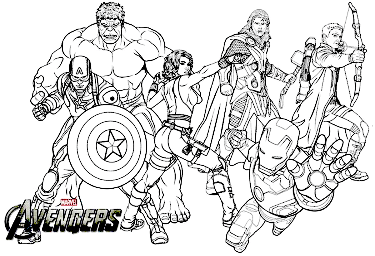 Printable Avengers Coloring Pages Kids Adults PDF Print Color Craft
