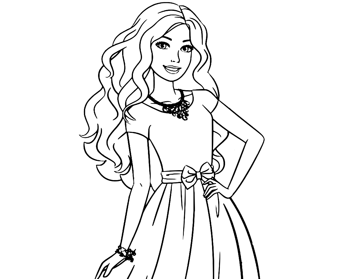 Barbie Printable Coloring Page for Girls