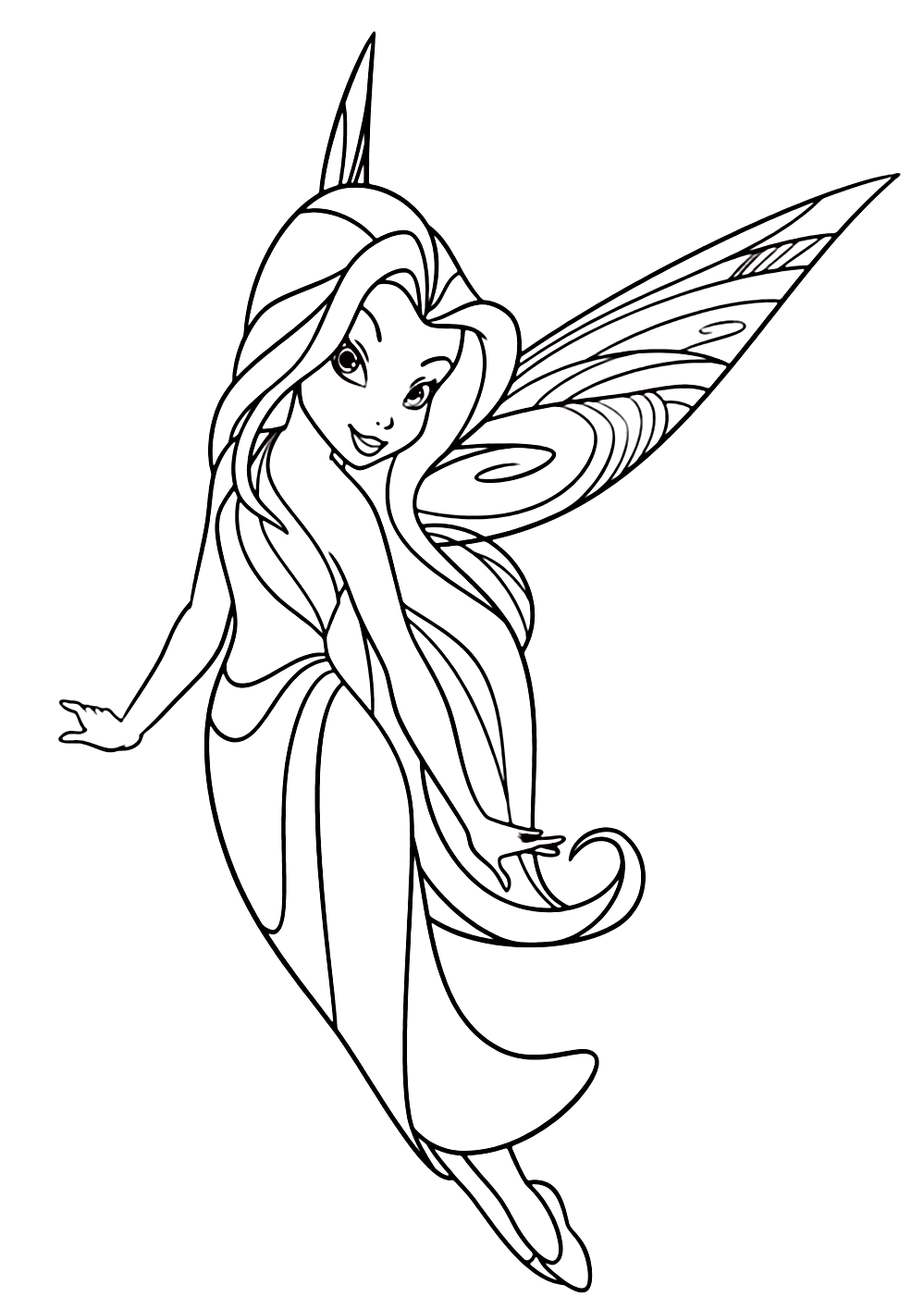 Coloring Page of Fairy from Tinkerbell