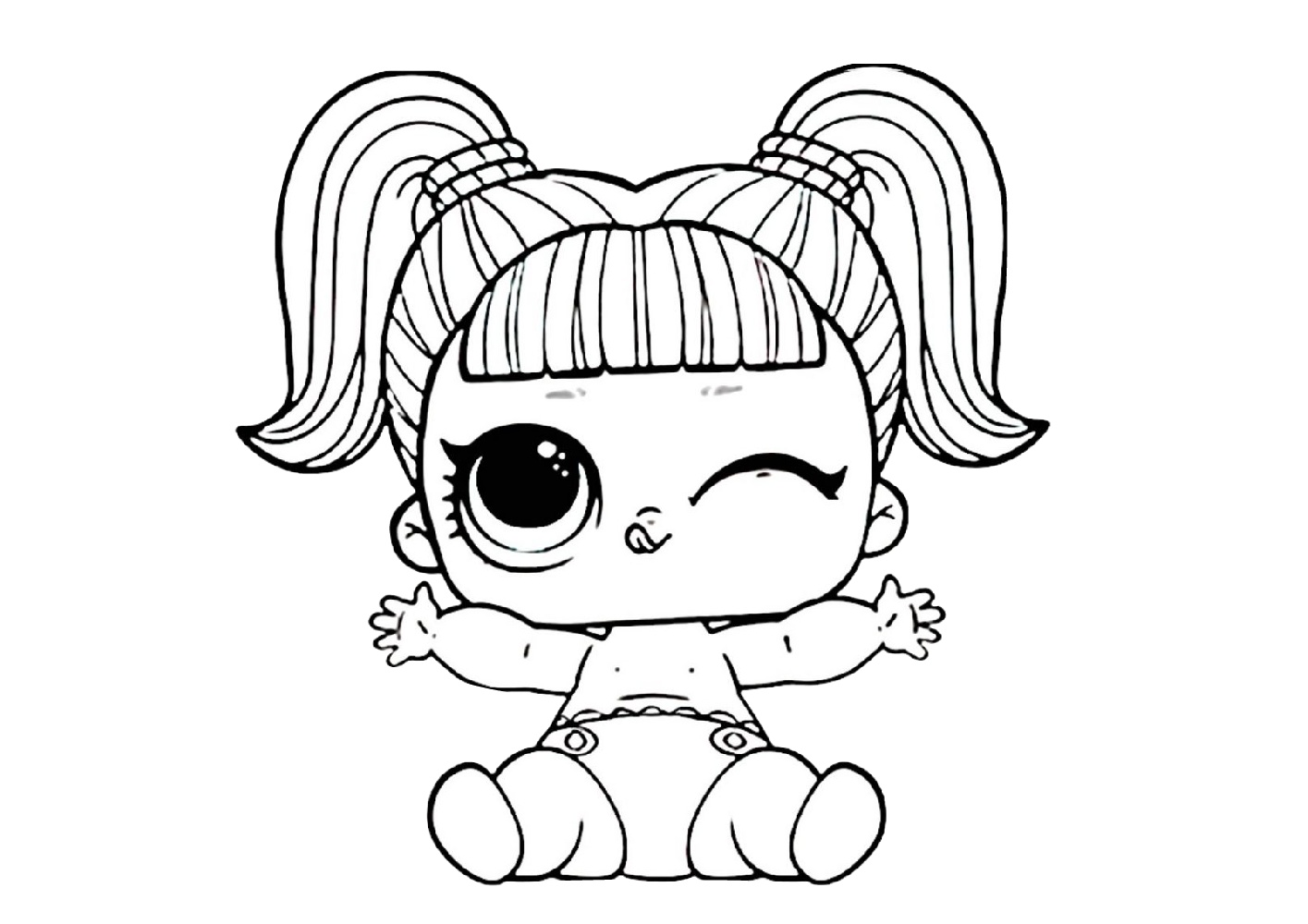 Cute Baby Doll LOL Coloring Pages