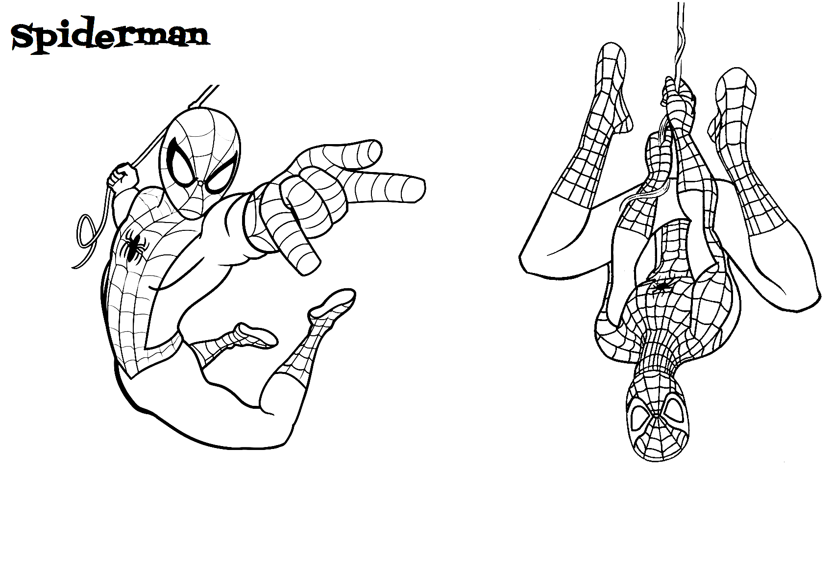 Coloring Page of Spiderman Homecoming 