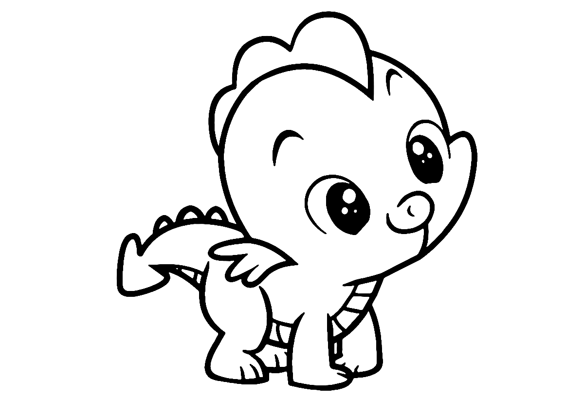 Cute dragon,Cute Baby Dragon Coloring Page