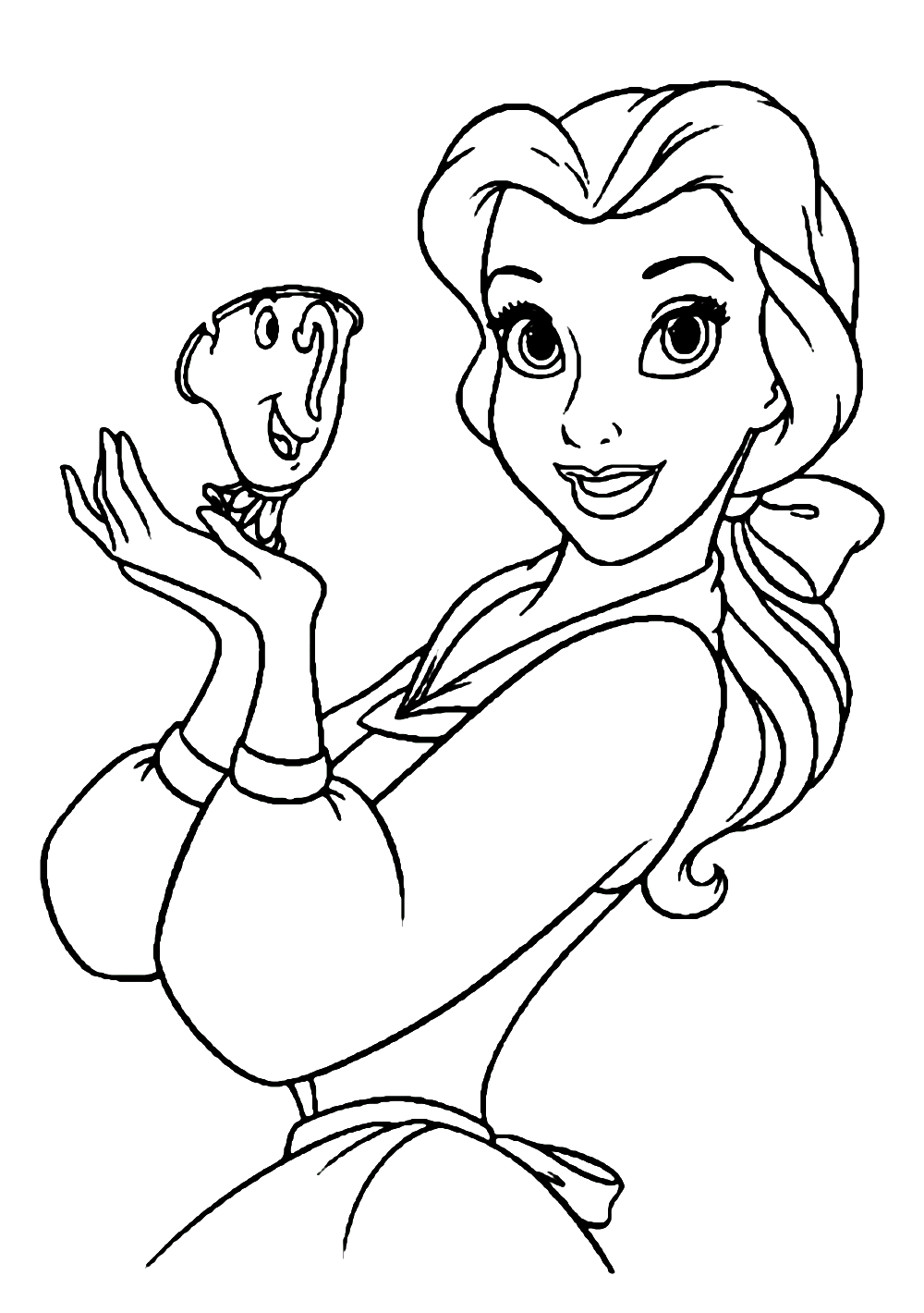 Enchanted Beauty Princess Belle Coloring Page