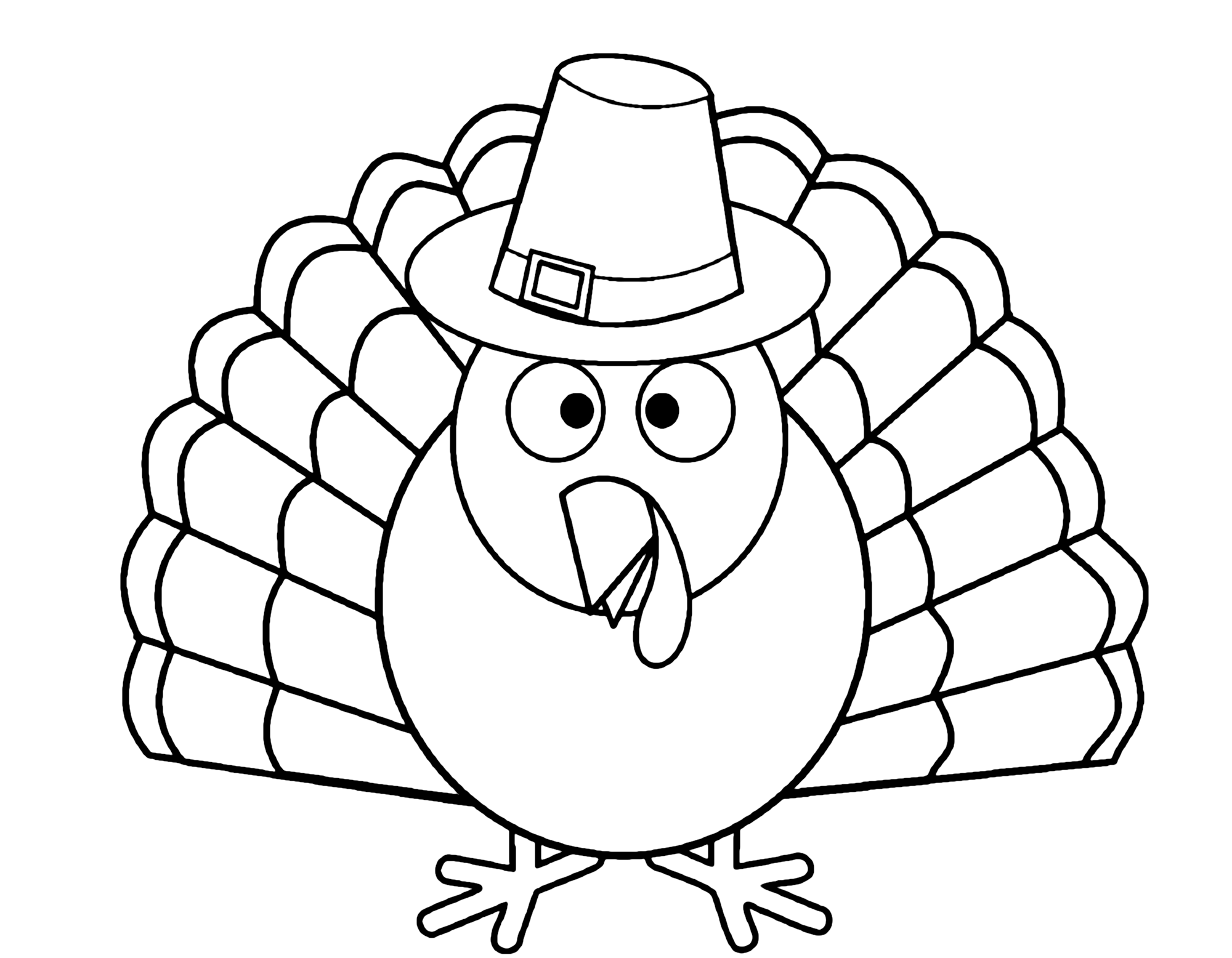 Thanksgiving Day Turkey Coloring Page