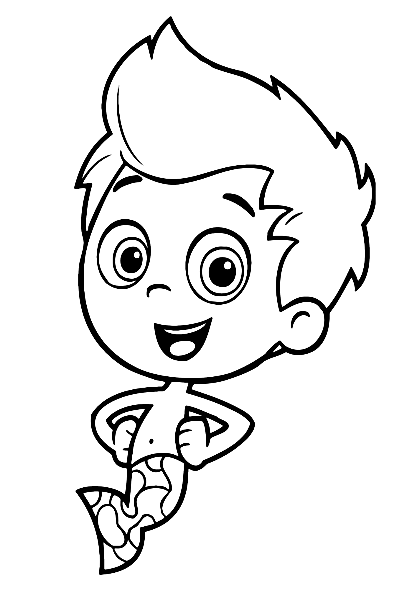 Gil Bubble Guppies Coloring Page for Kids