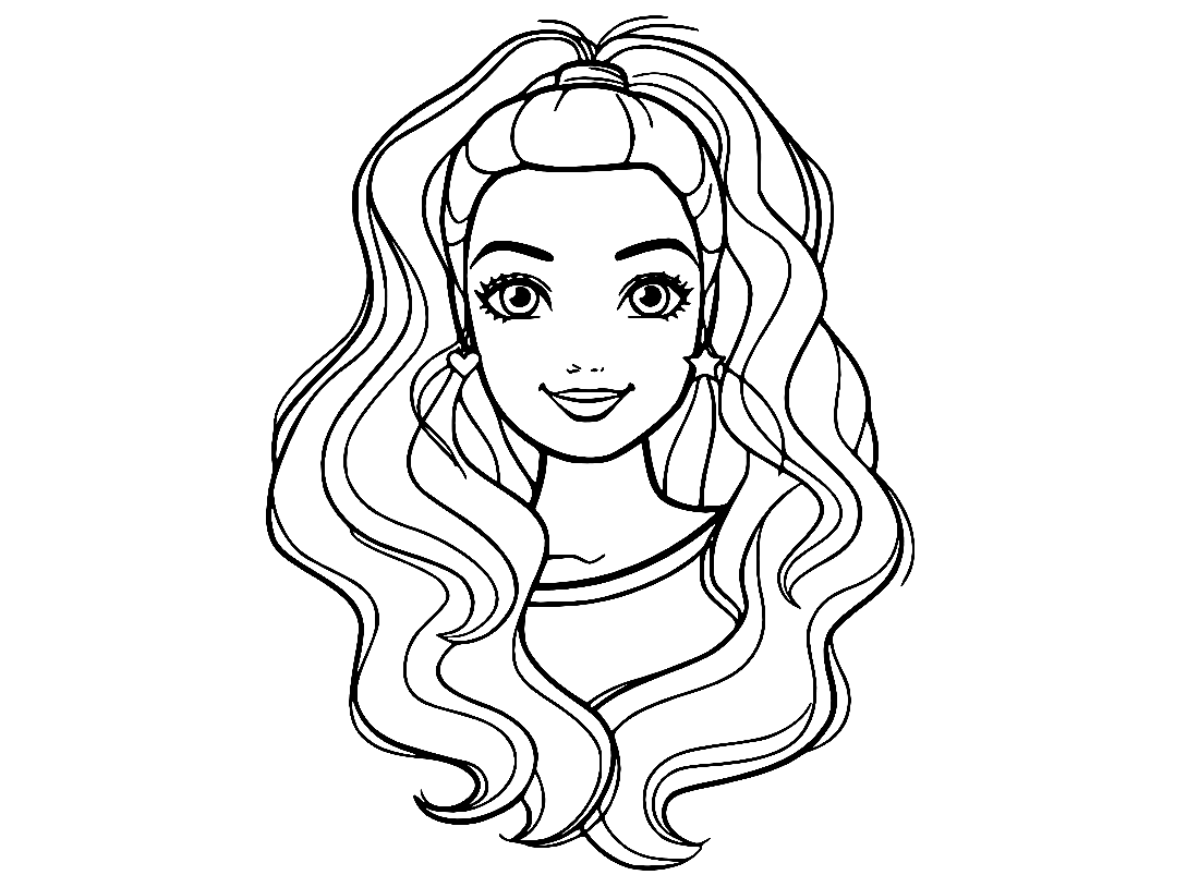 Gorgeous Barbie Coloring Page
