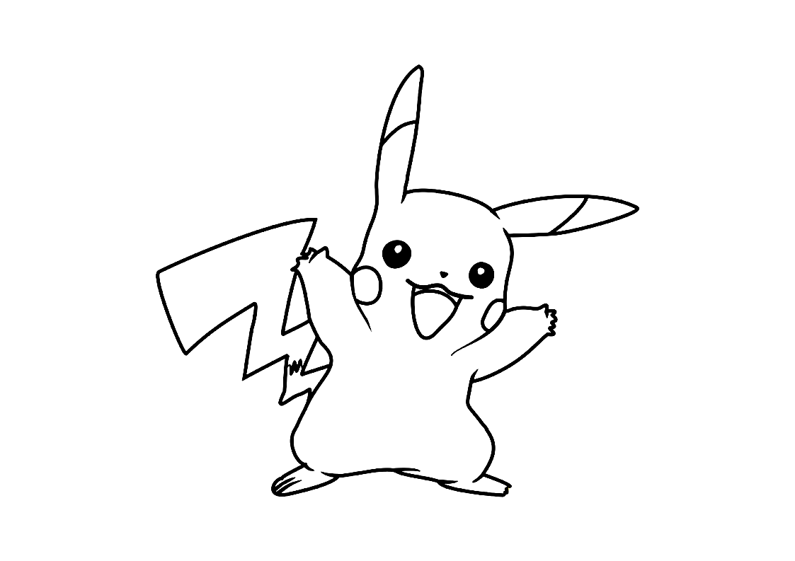 Pikachu Electric Pokemon Coloring Page