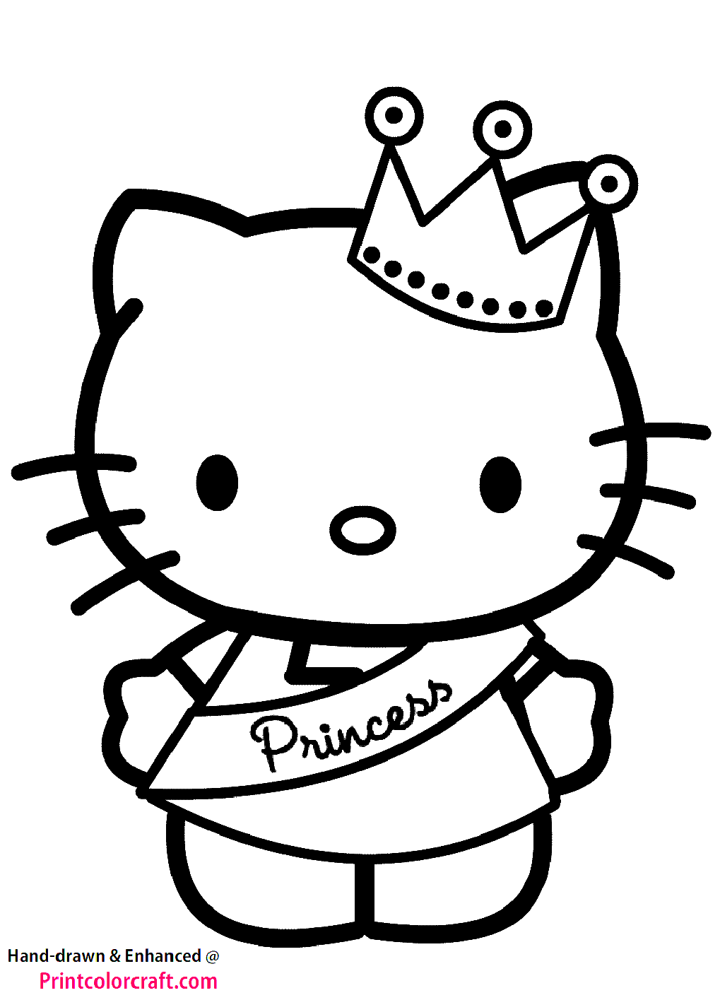 Printable Hello Kitty Coloring Pages: Cute and Easy » Print Color Craft