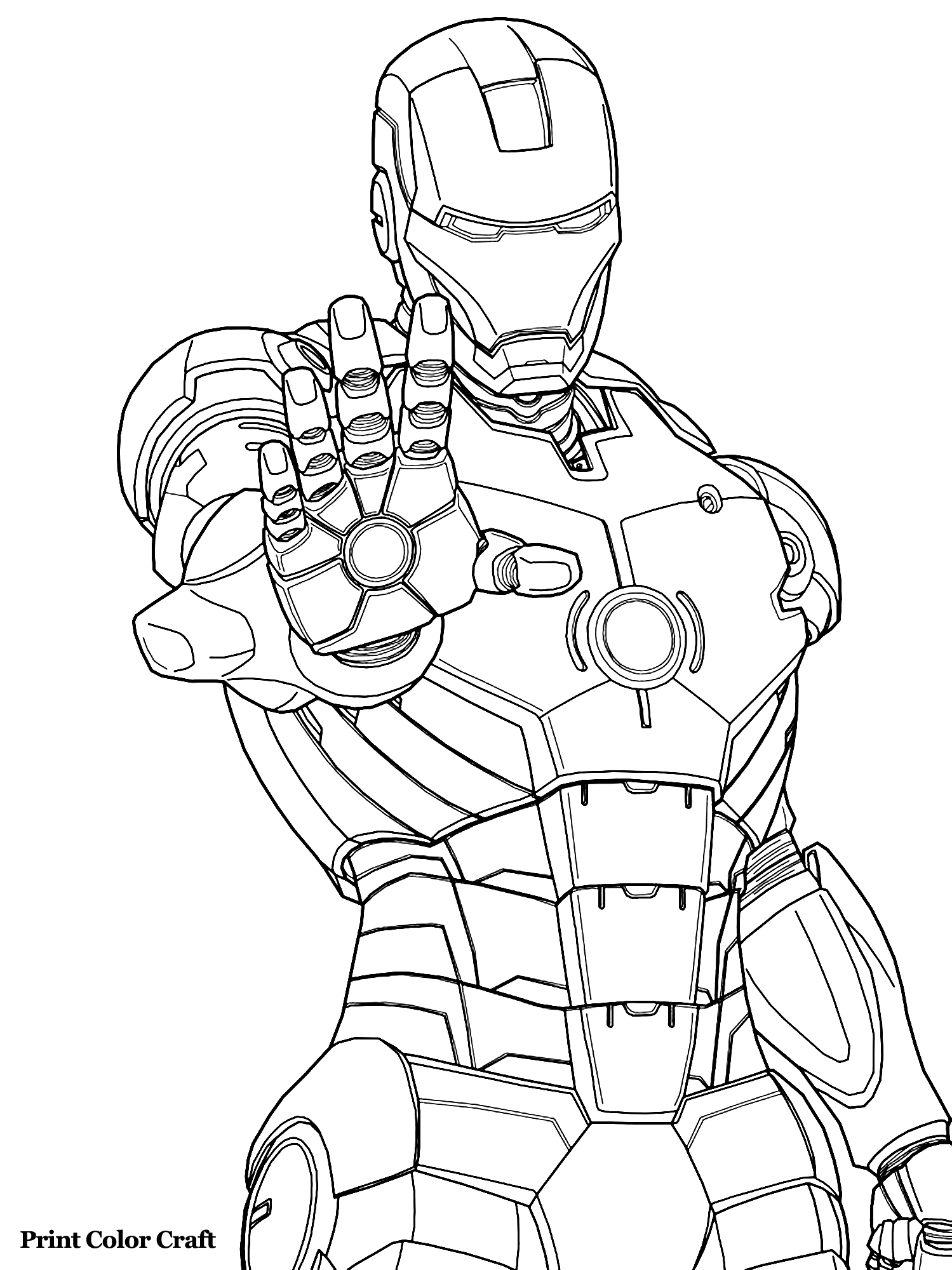 Mighty Iron Man Coloring Page