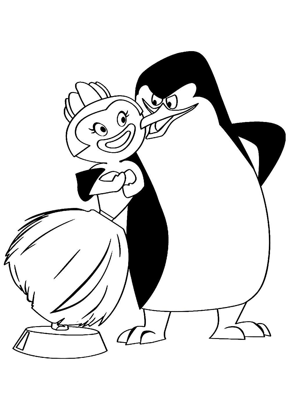 Penguins of Madagascar Skipper Coloring Page