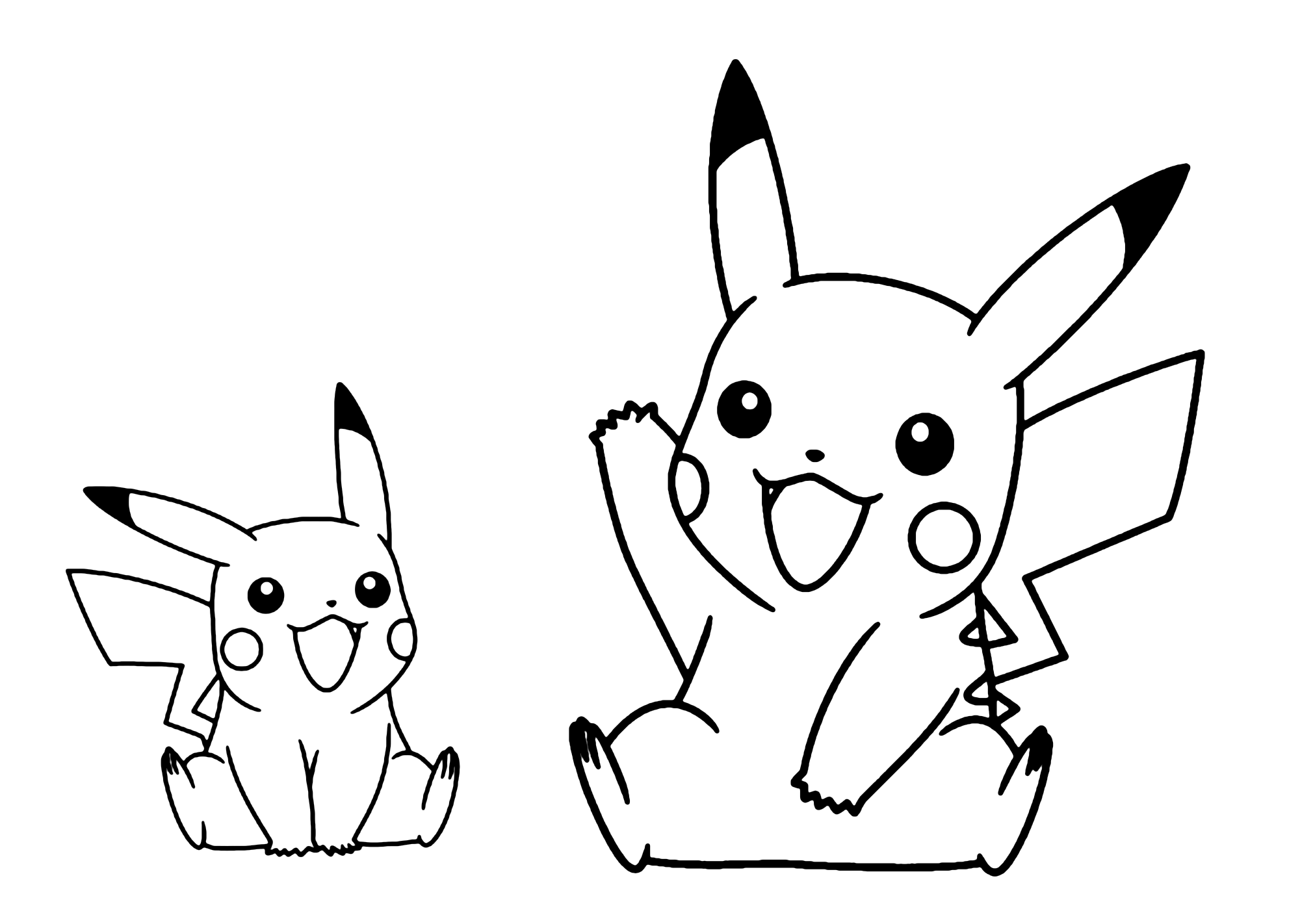 Pikachu Coloring Pages: Electric Type Pokemon