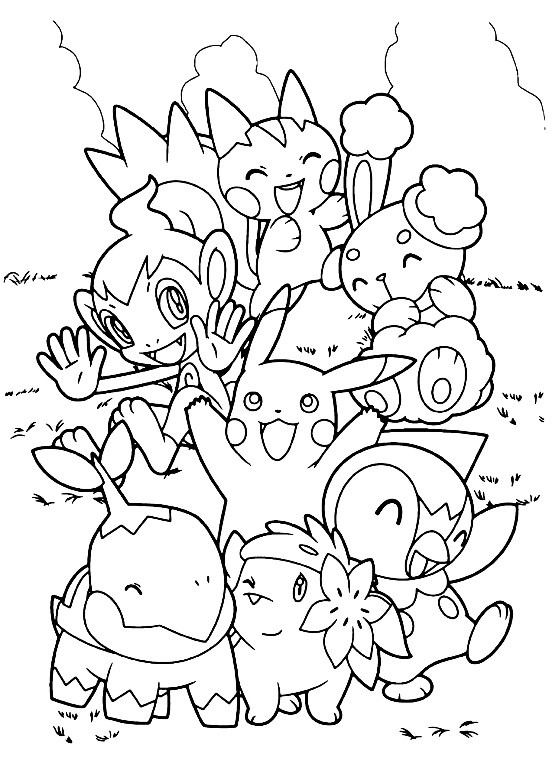 Pokemon Baby Characters Coloring Page