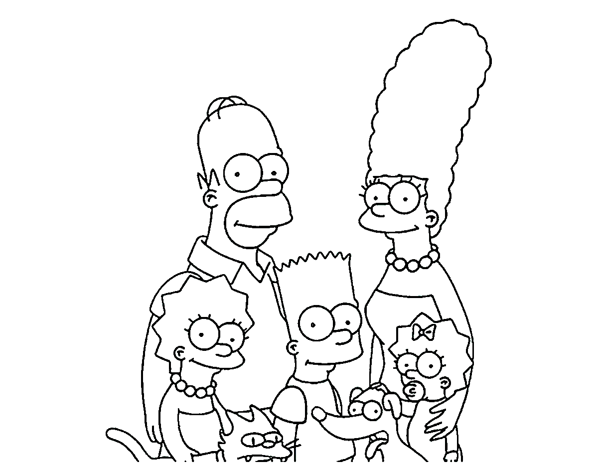 Simpsons Coloring Pages: Printable PDF