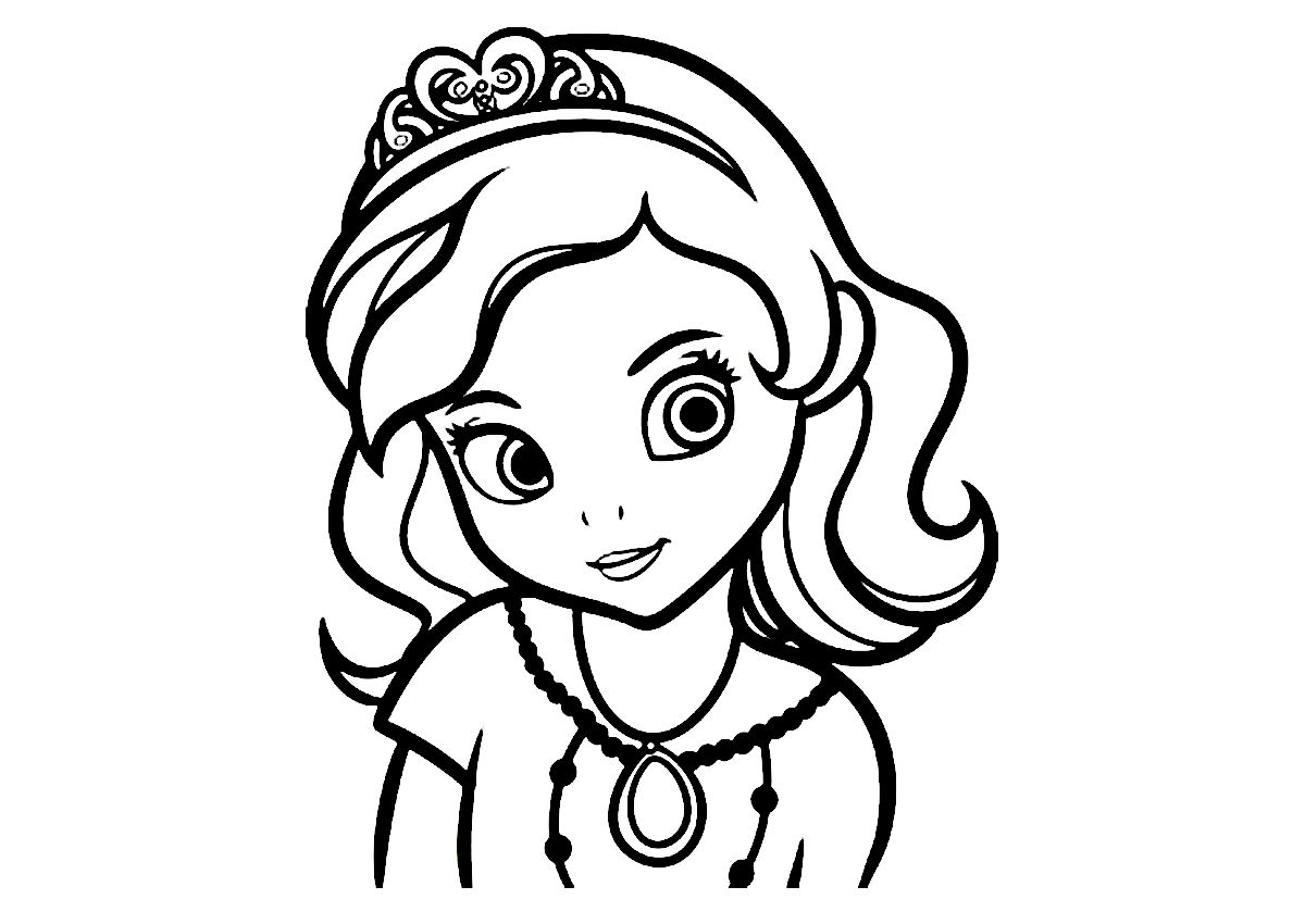Sofia the First Printable Coloring Page